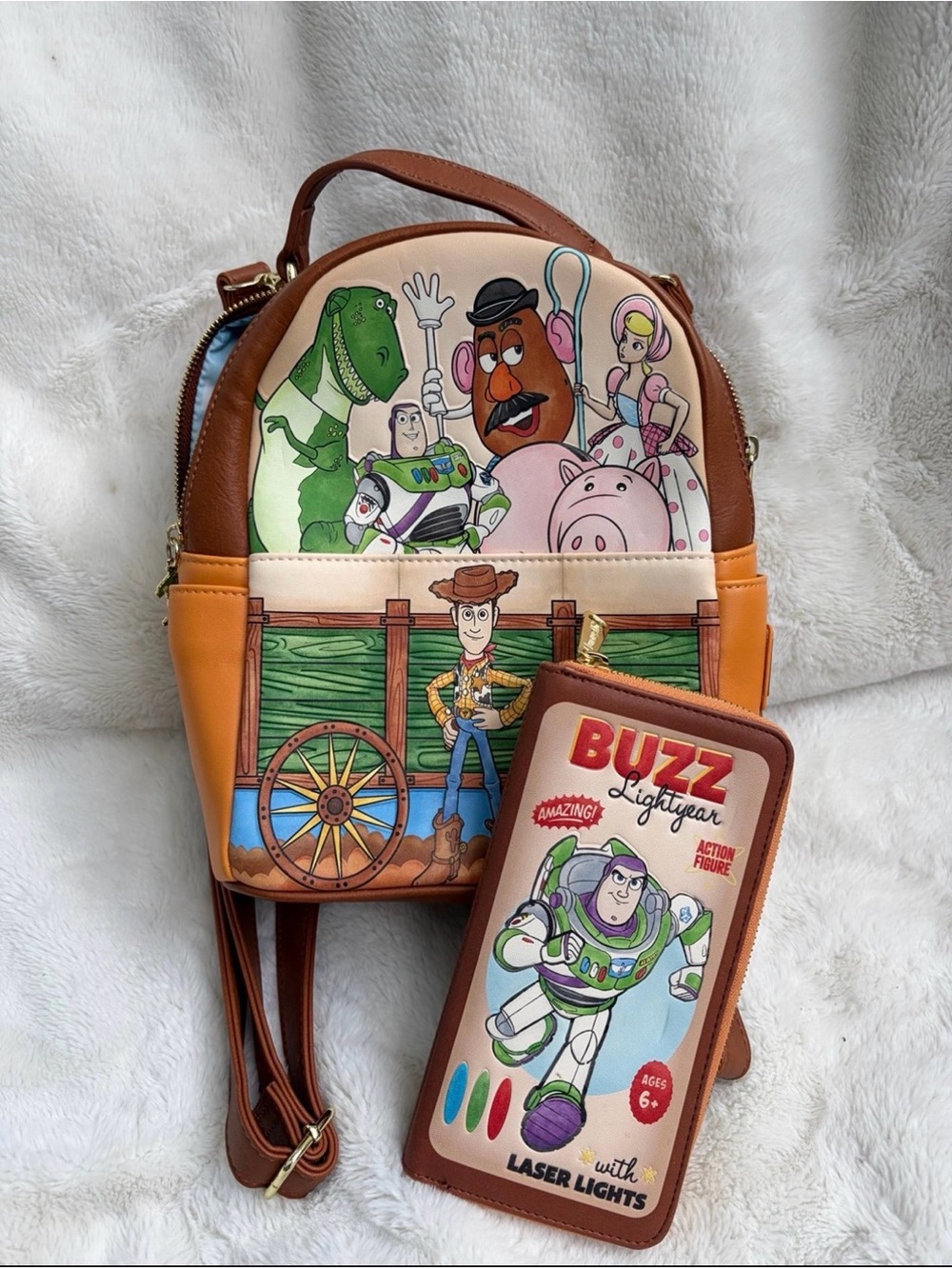 Pixar 25 Anniversary Toy Story Loungefly Backpack & Wallet Set